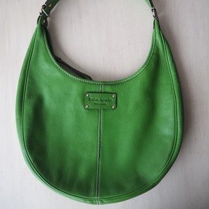 Vibrant kate spade green leather purse